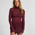 super soft Turtleneck Shirt with Cashmere, Purple