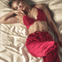 Satin Trousers, Red