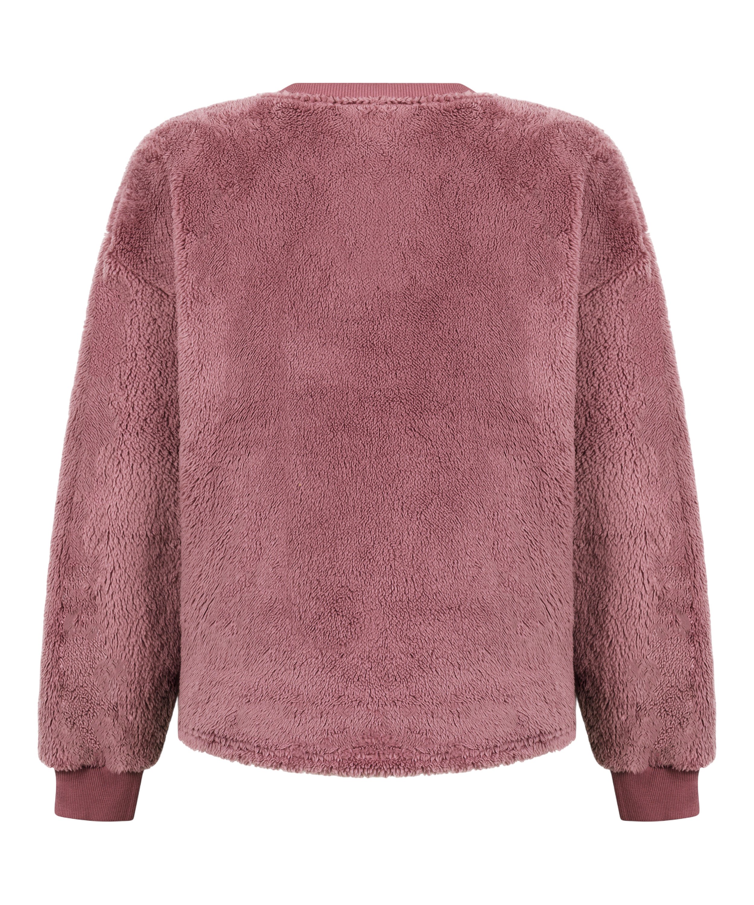 Longsleeved Top Fluffy Fleece, Pink, main