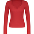 Top V-neck long sleeves, Red