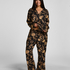 Pants Woven Print, Black
