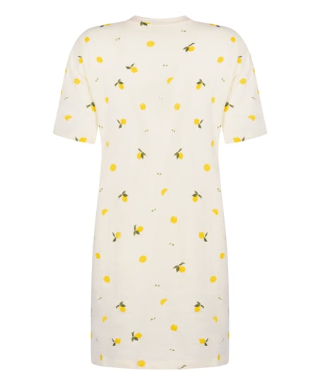 Round Neck Nightshirt, White