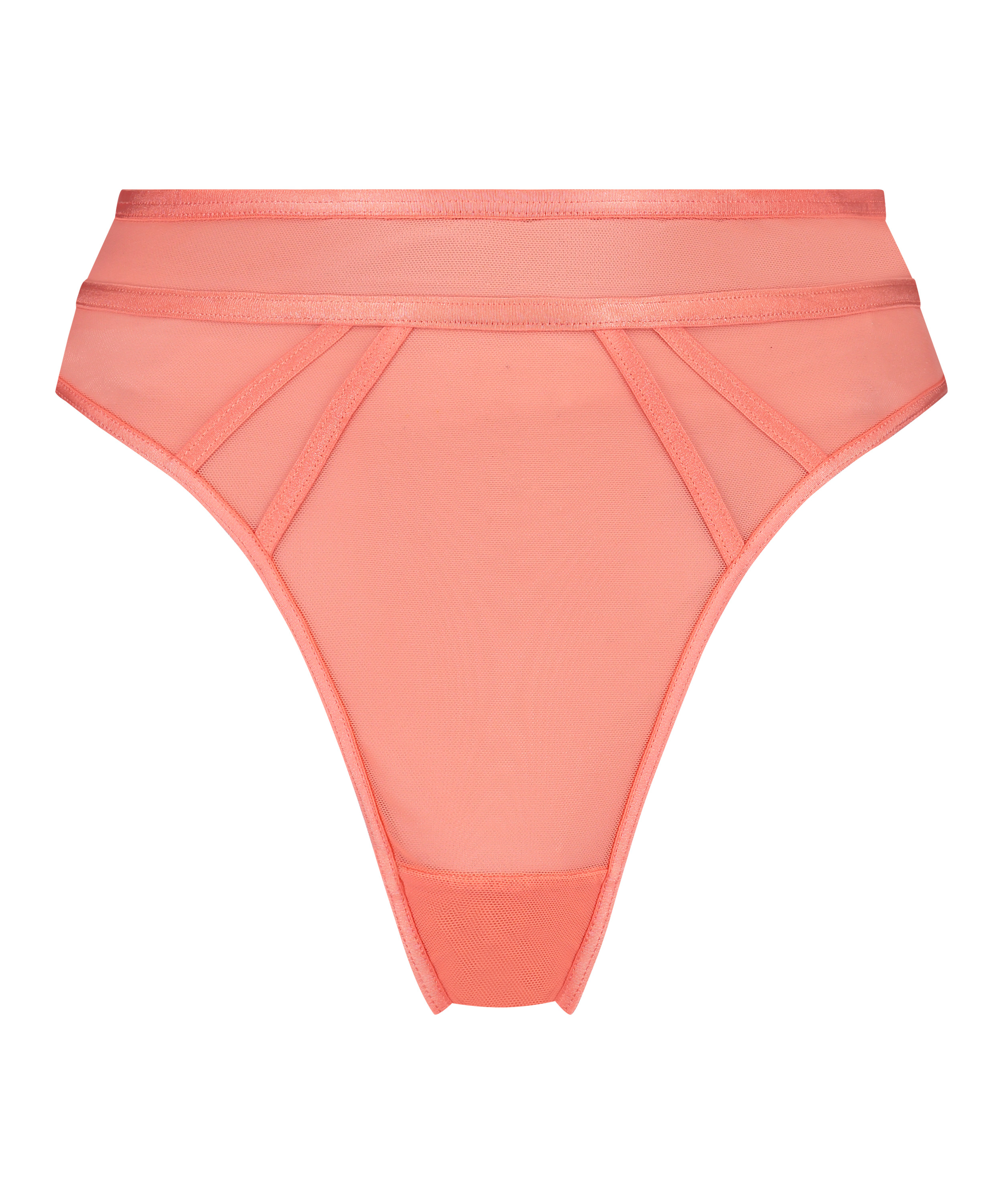 Sexy mesh high-cut thong, Orange, main