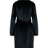 Velours short bathrobe, Black