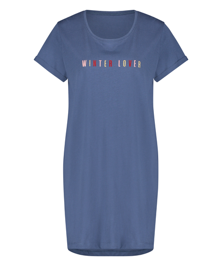 Round Neck Nightshirt, Blue