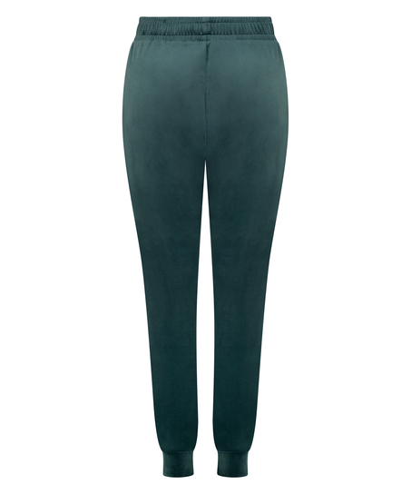 Velours Jogging Pants, Green