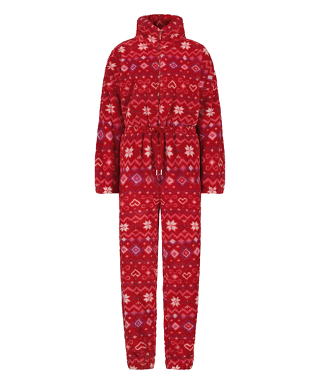 Onesie fleece, Red