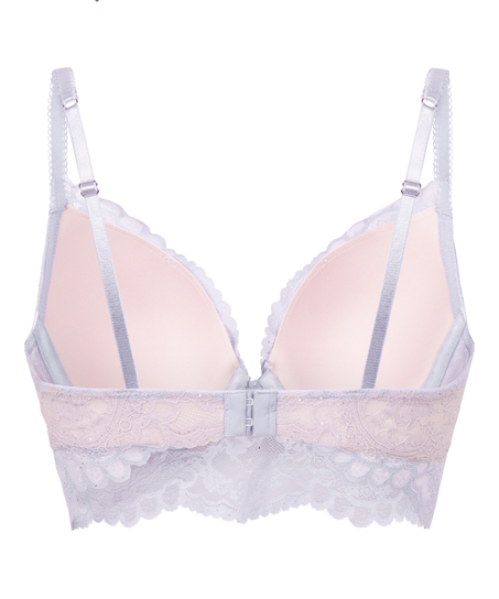 Isadora Padded Underwired Longline Bra, Purple