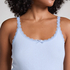 Pointelle Singlet, Blue