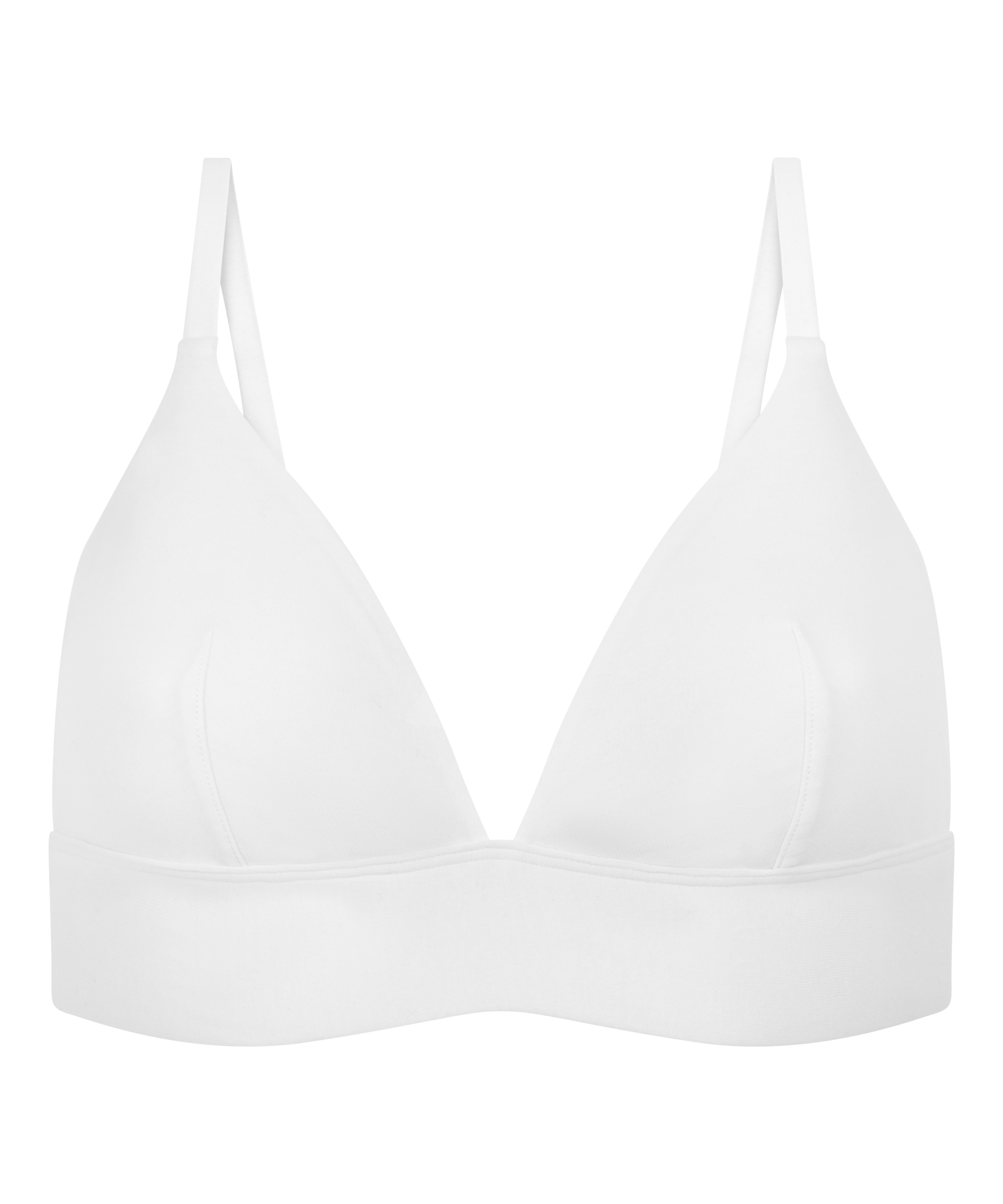 Cotton Bralette, White, main