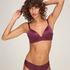 Lace Back Invisible Thong, Purple