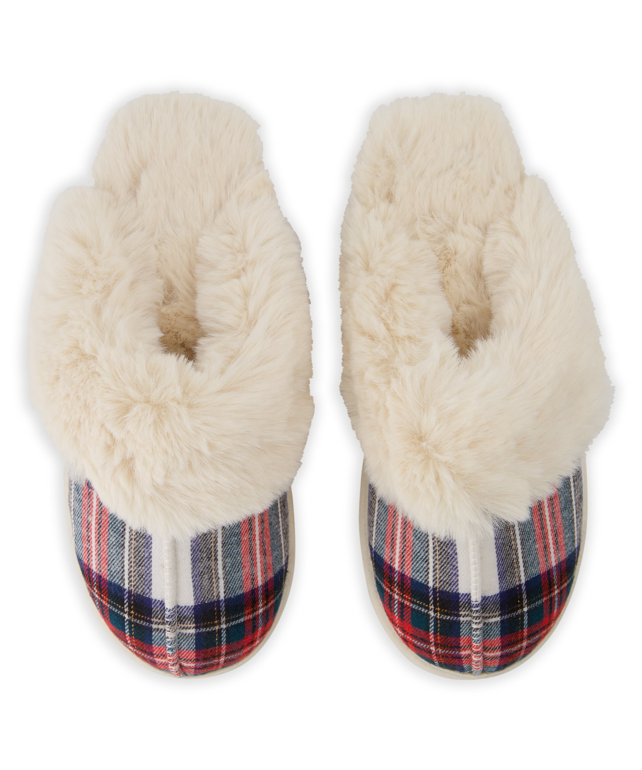 Teddy Mule Slipper, White, main