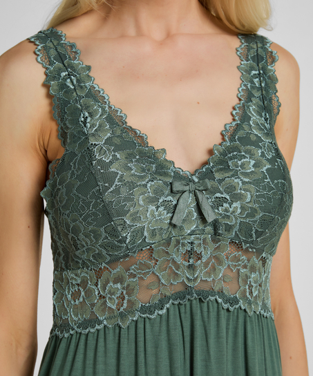 Nora Lace Slip Dress, Green