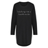 Round Neck Nightshirt, Black