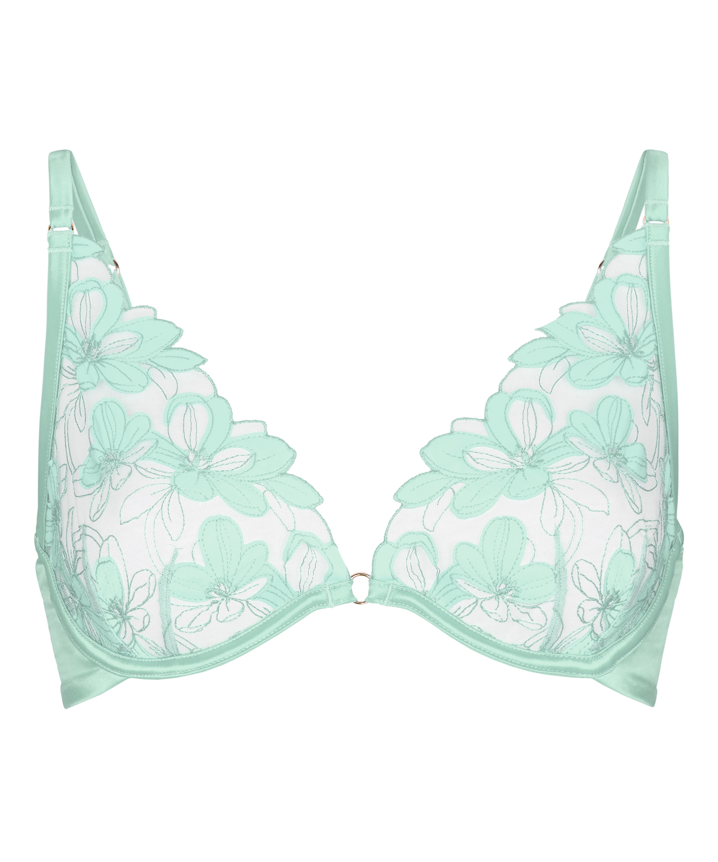 Non-Padded Underwired Bra Beatrice, Green, main