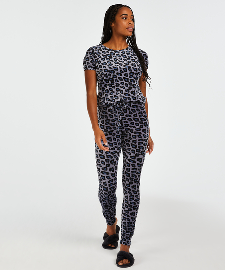 Velvet leggings, Gray