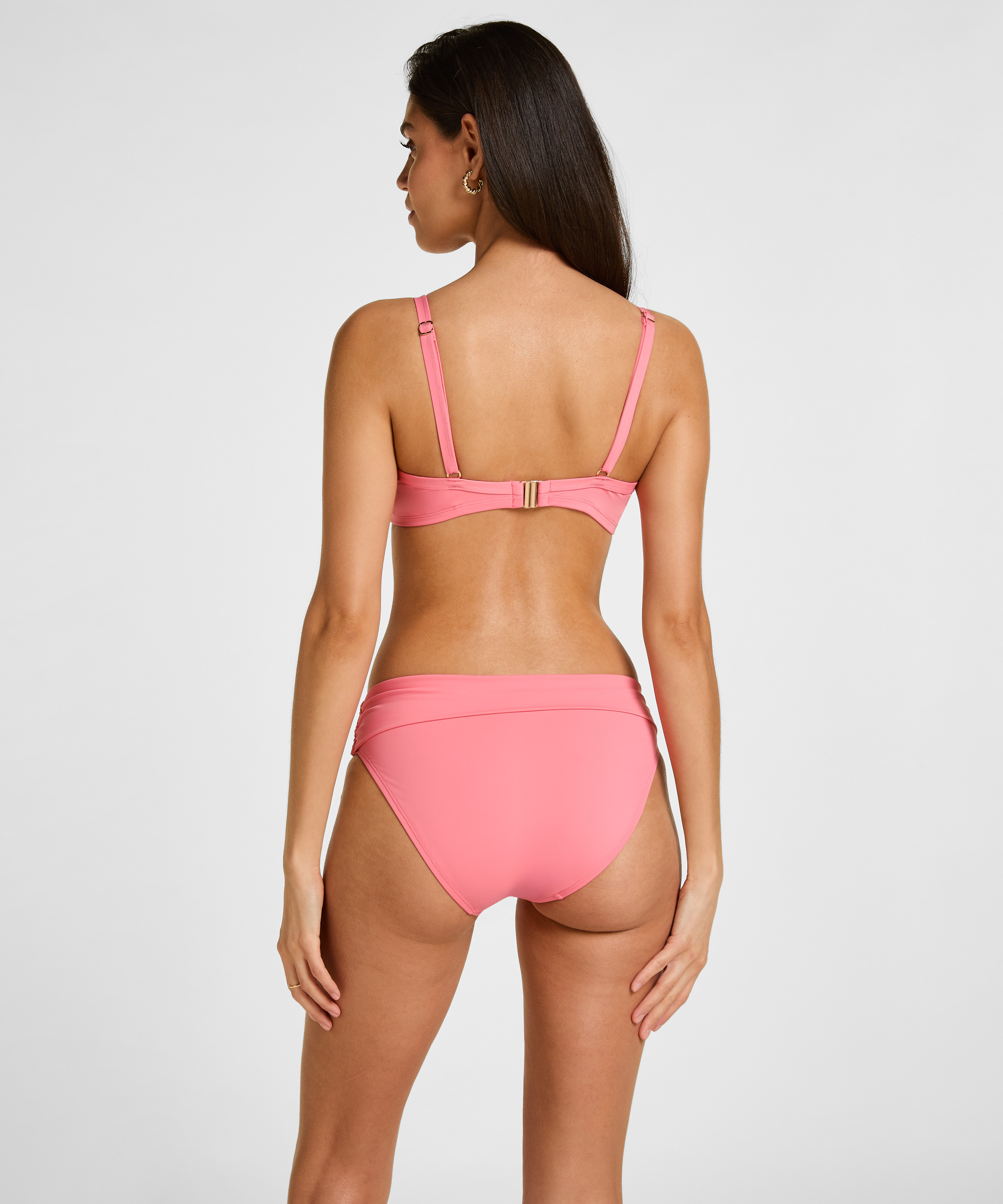 Luxe Non-Padded Underwired Bikini Top, Pink, main