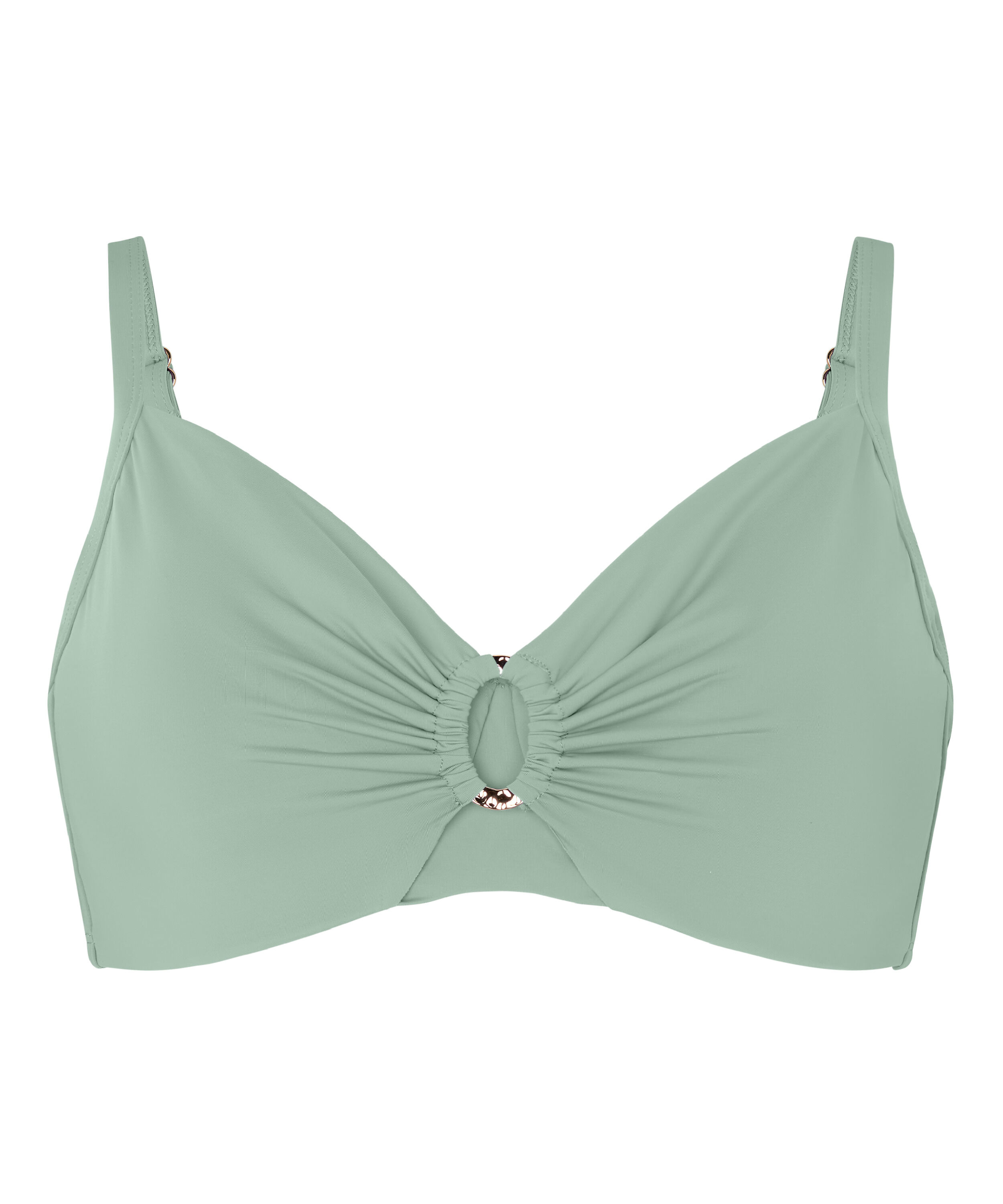 Luxe Non-Padded Underwired Bikini Top, Green