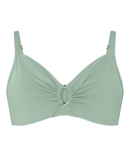 Luxe Non-Padded Underwired Bikini Top, Green