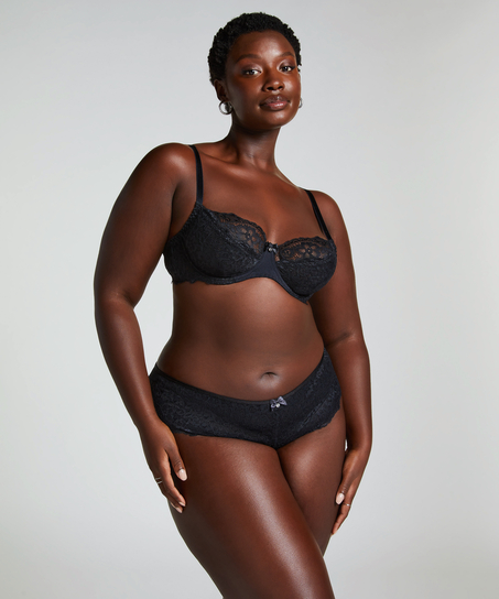 Marine Non-Padded Underwired Bra, Black