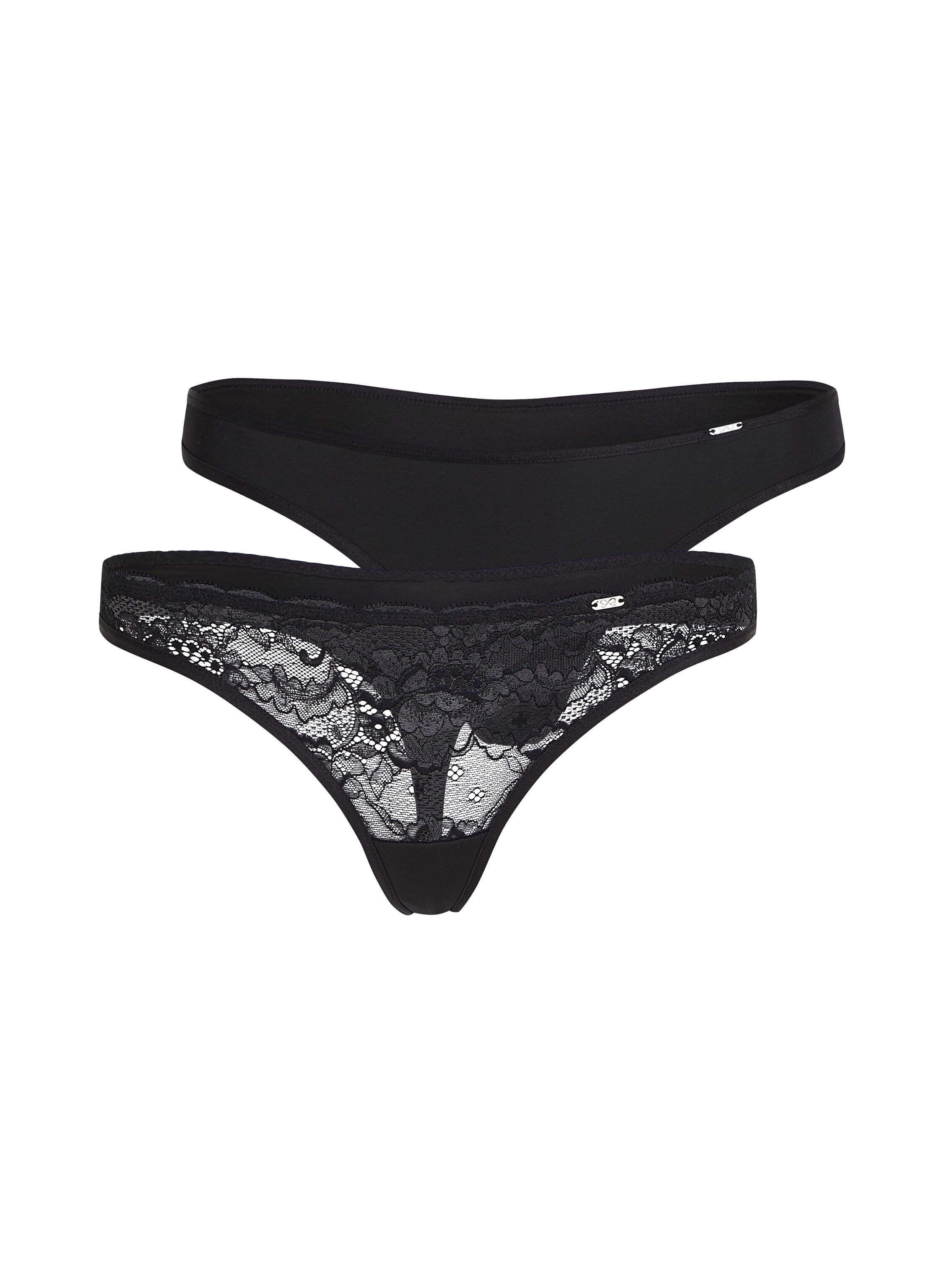 2-pack Angie Thongs, Black