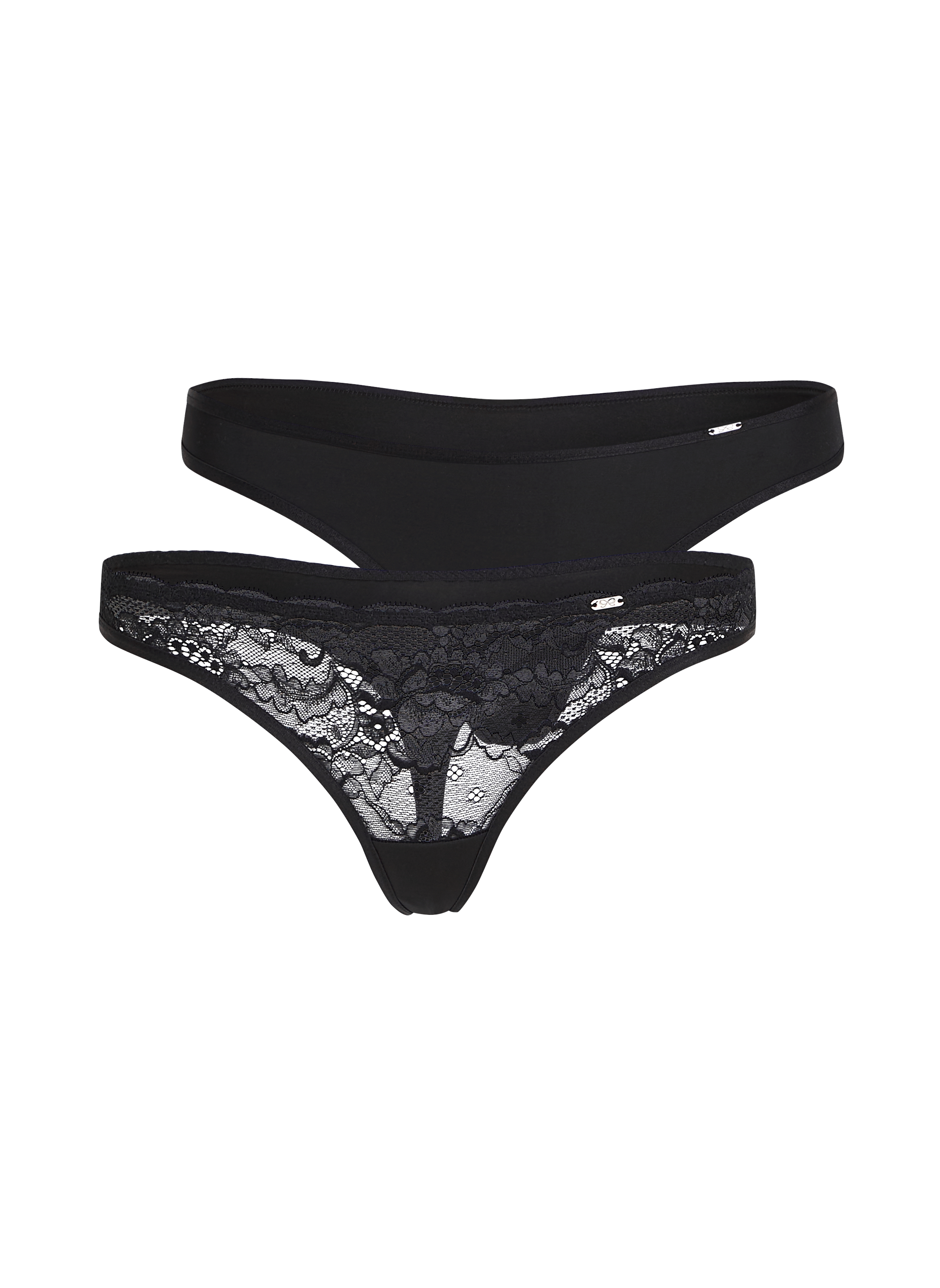 2-pack Angie Thongs, Black, main