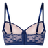 Lou Padded Underwired Longline Bra, Blue