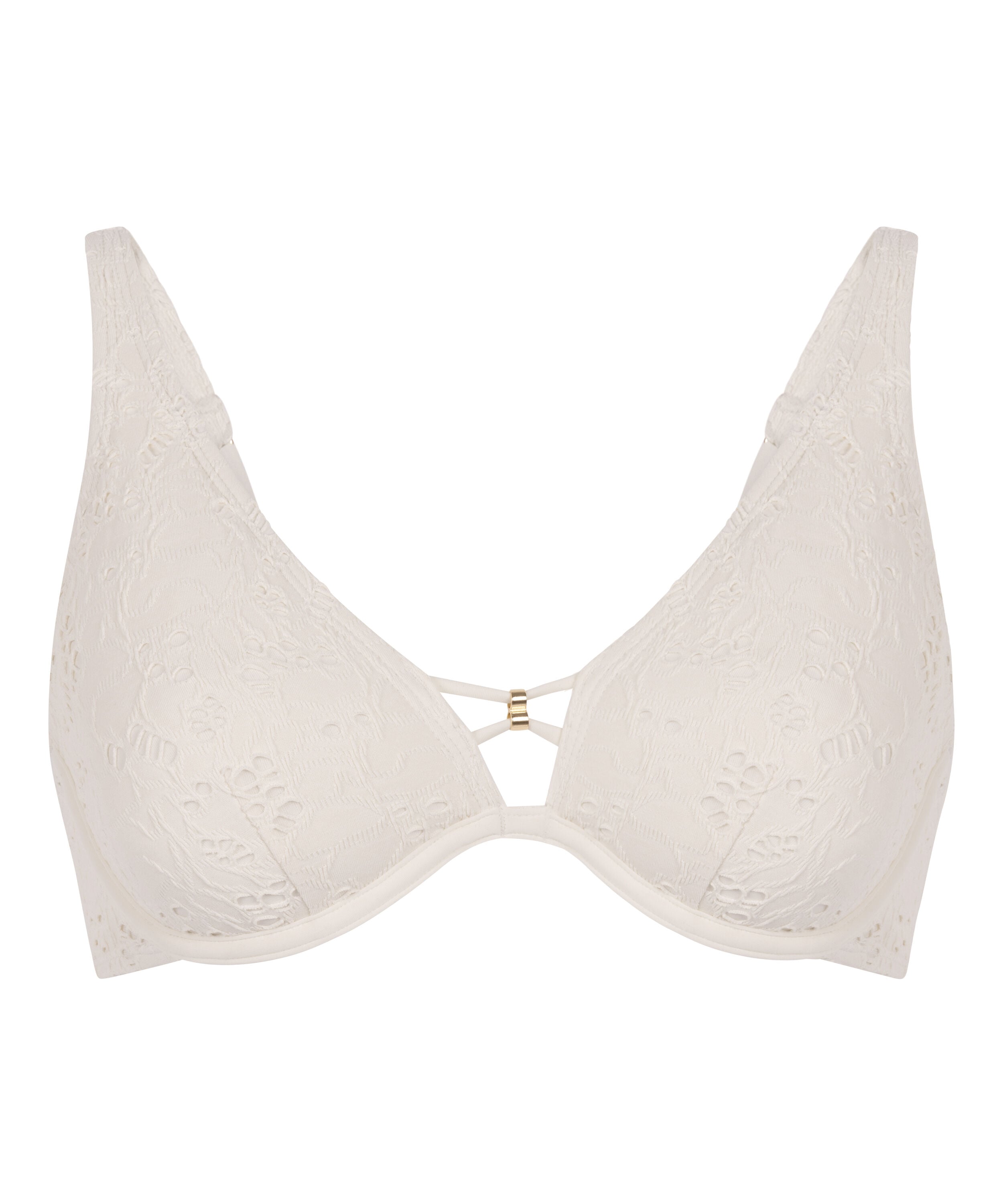 Crochet Bikini Top, White