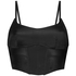 Satin Corset Top, Black