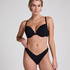 Scallop push-up underwired bikini top Cup A - E, Black