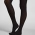 Tight Rib Knit Cashmere Blend, Black