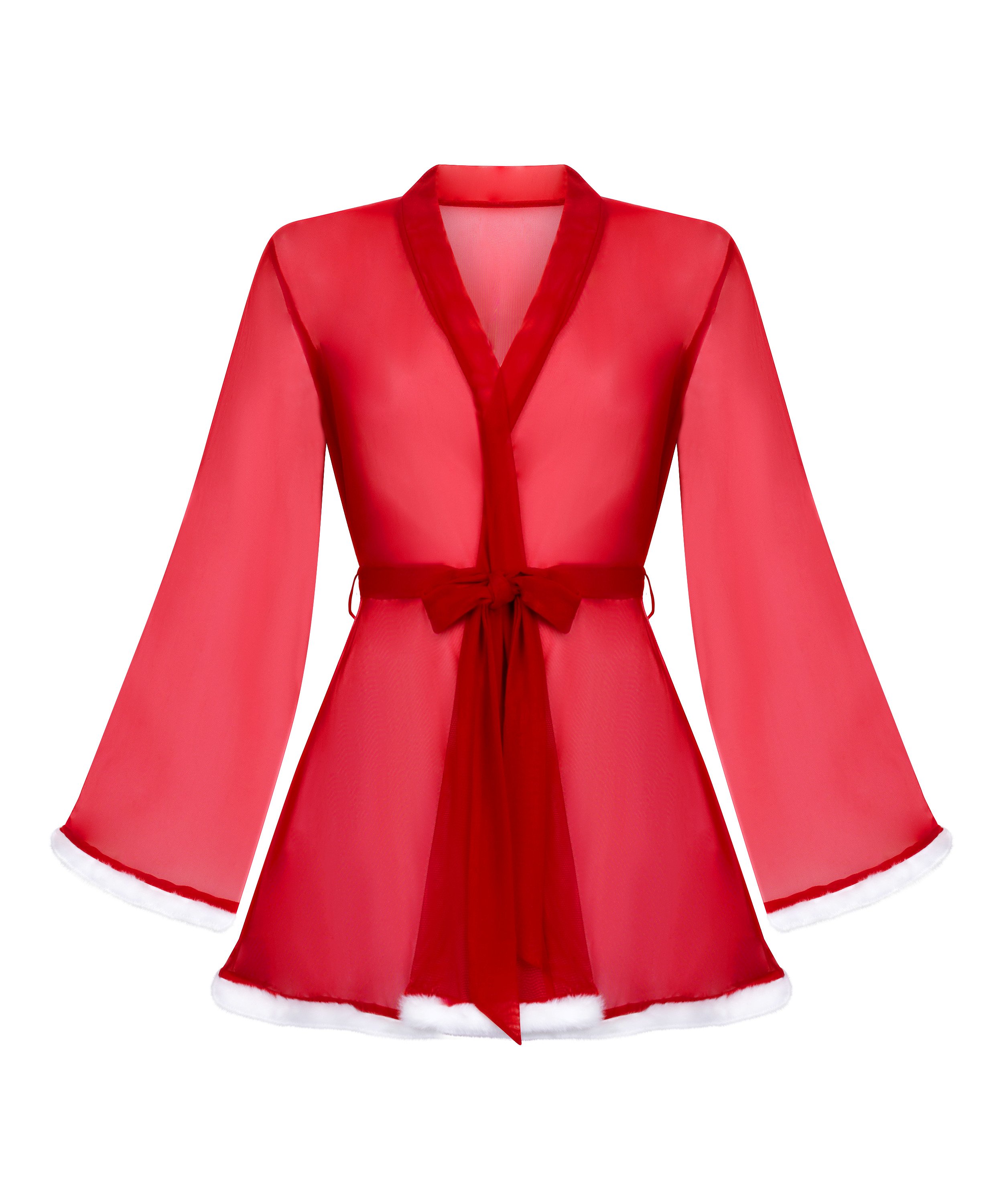 Santa Mesh Kimono, Red, main