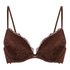 Marine Padded Push-Up Underwired Bra, Brown