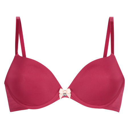 Plunge Padded Underwired Bra, Pink