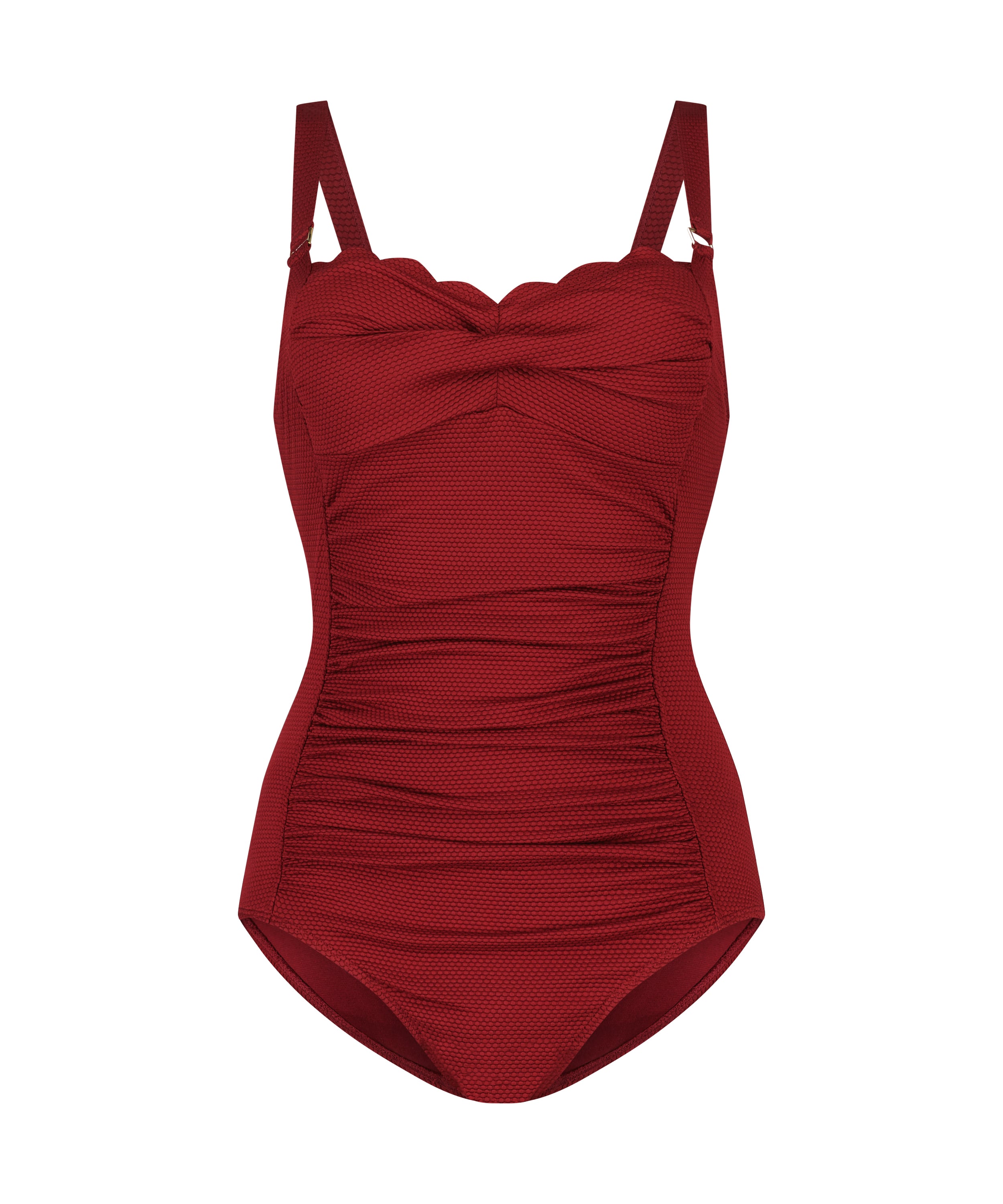 Scallop swimsuit, Red, main