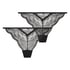 2-pack Isabelle Thongs, Black