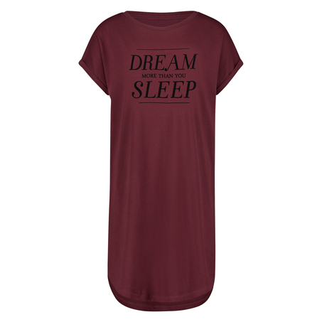 Round Neck Nightshirt, Red