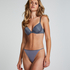 Plunge Padded Underwired Bra, Gray