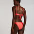 Luxe Triangle Bikini Top, Red