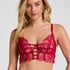 Non-Padded Underwired Longline Bra Bea, Red