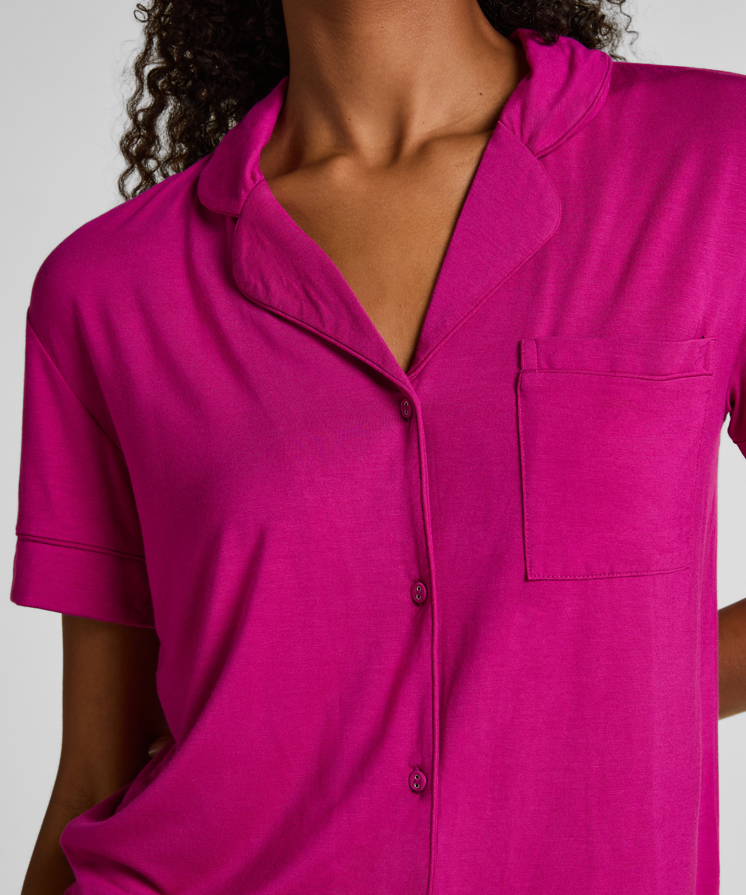 Essential Jersey Short-Sleeved Jacket, Pink, main
