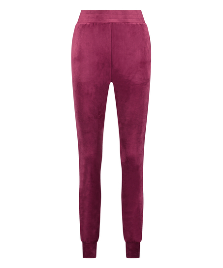 Velour Jogging Bottoms, Purple