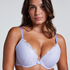Marine Padded Push-Up Underwired Bra, Purple