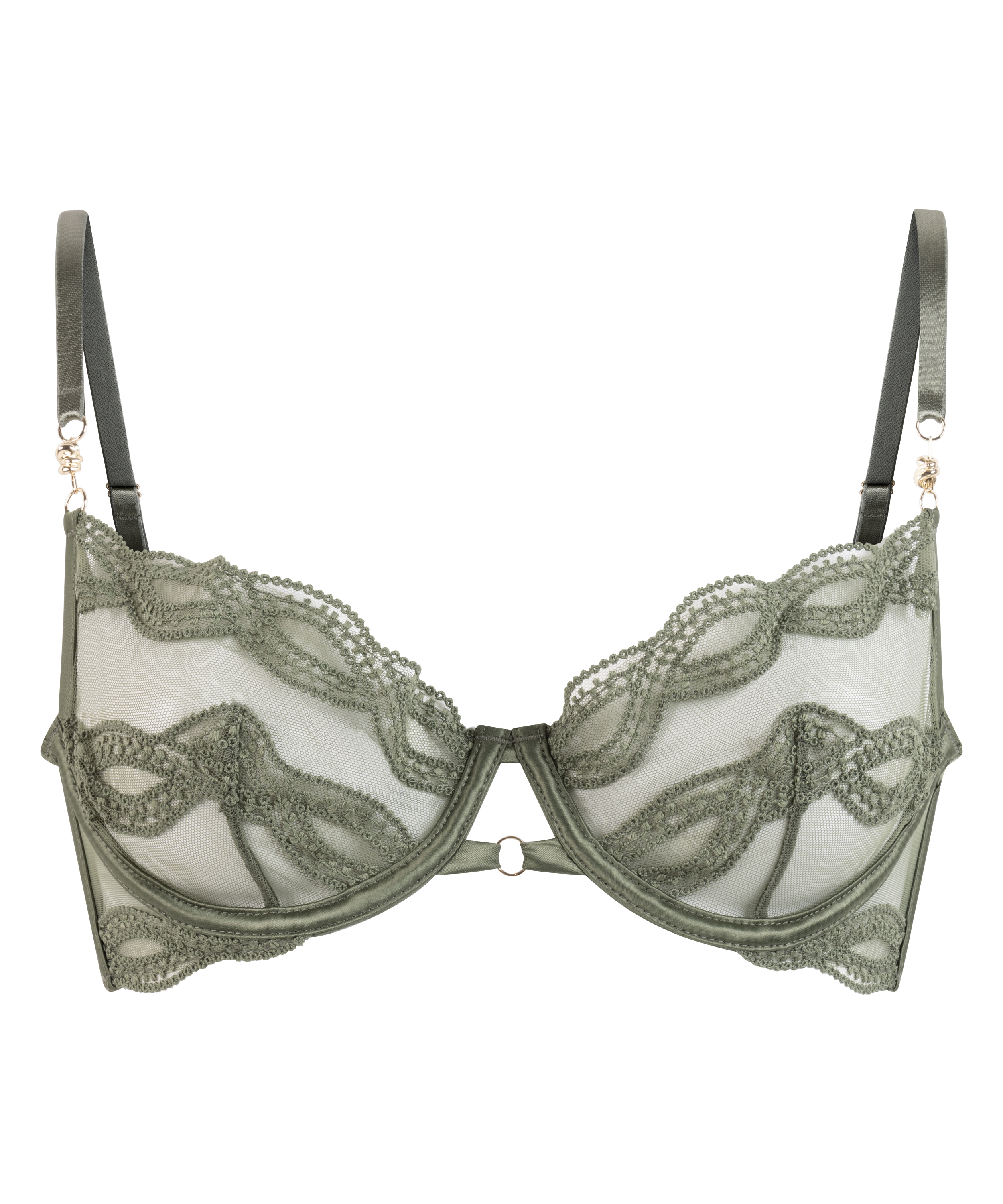 Shae Non-Padded Underwired Bra, Green, main