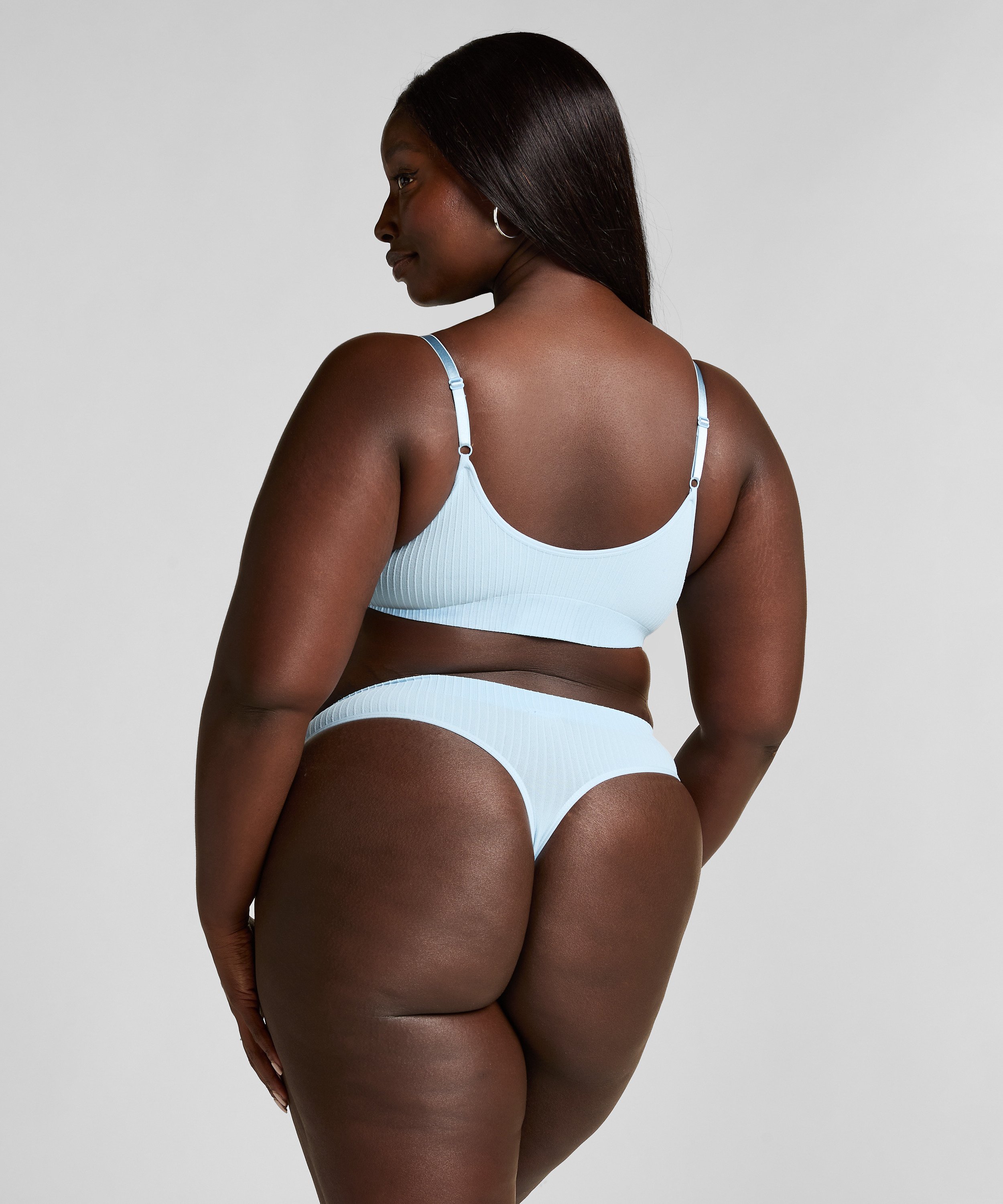 Dianne High Leg Thong, Blue, main