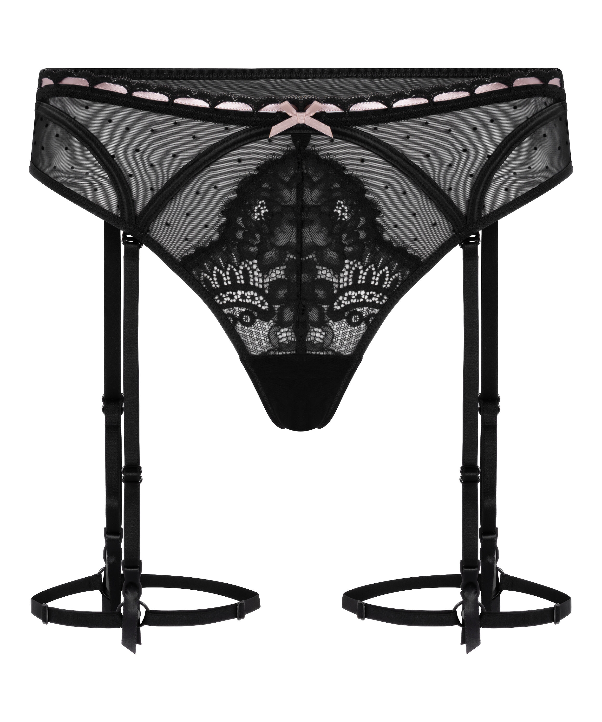Dorothy Suspenderbelt Thong, Black