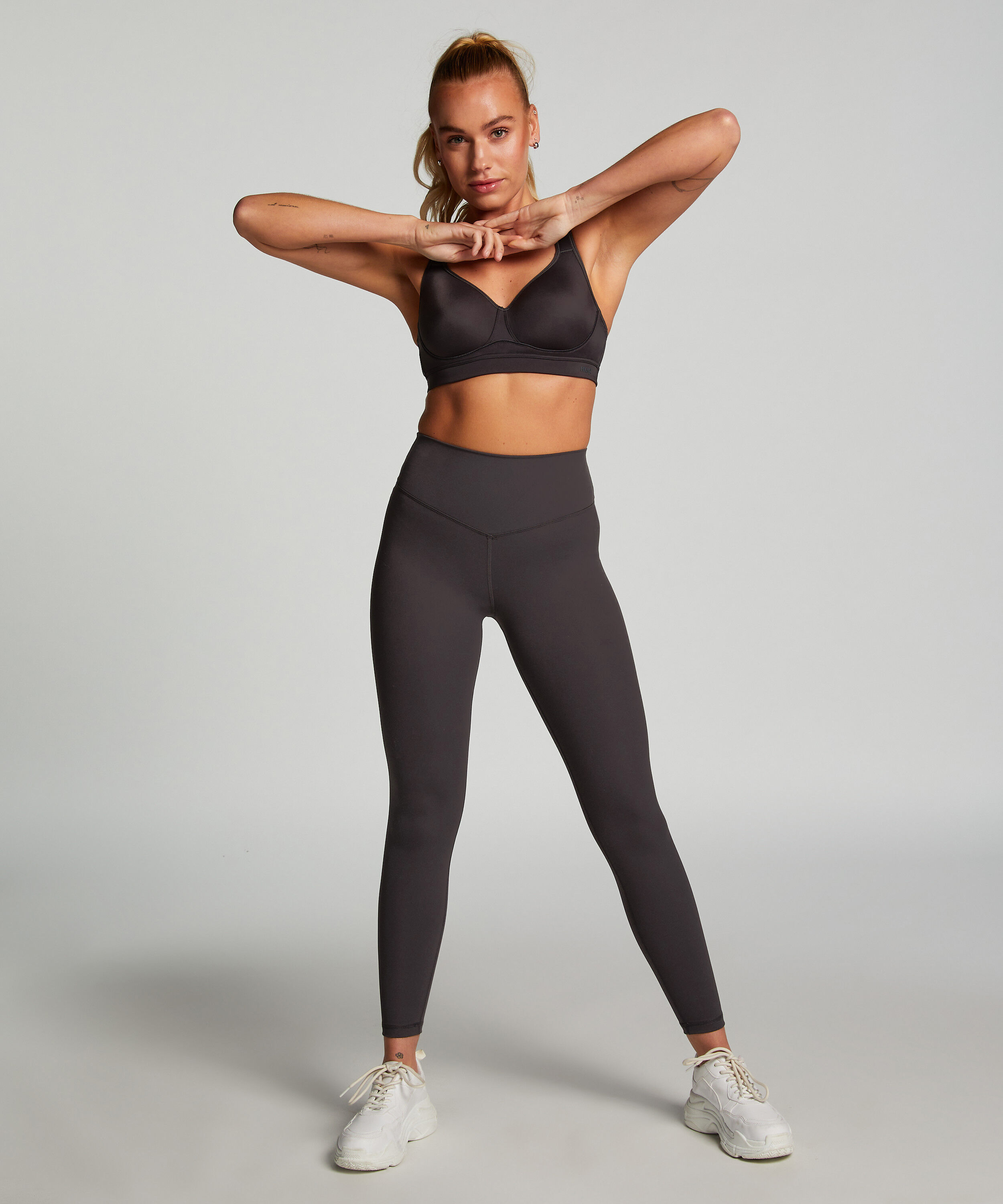 HKMX High Waist Leggings, Gray