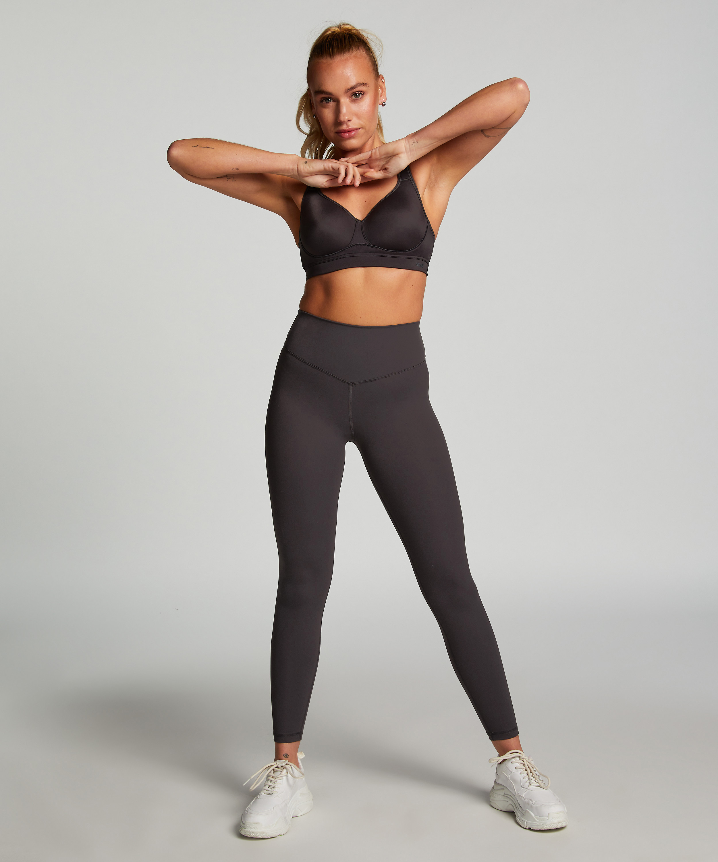 HKMX High Waist Leggings, Gray, main