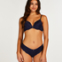 Marine Padded Push-Up Underwired Bra, Blue
