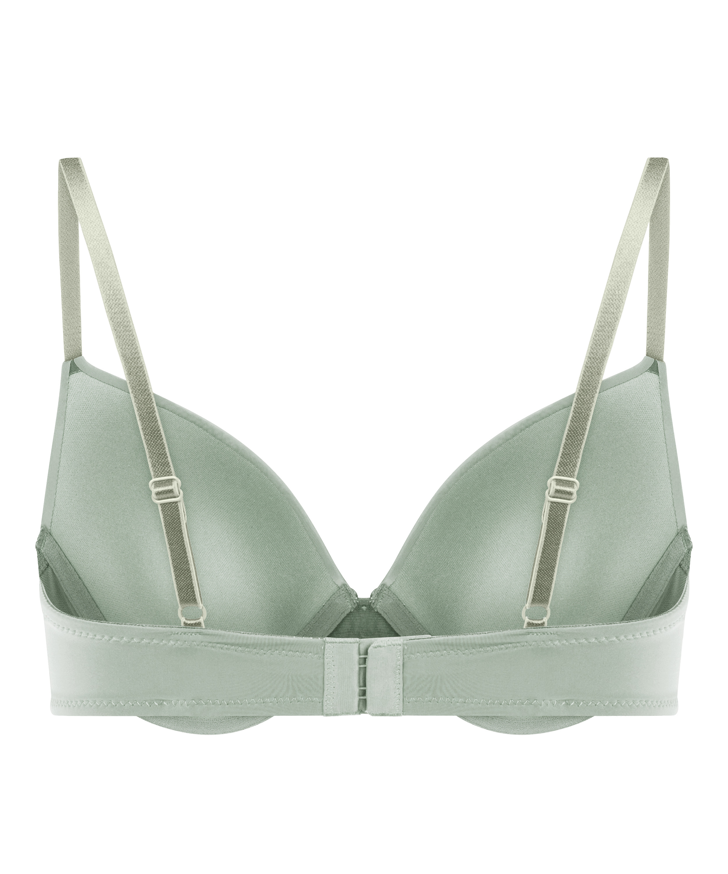 Plunge Padded Underwired Bra, Green, main